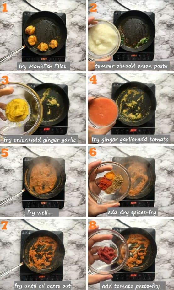How to make monkfish curry step by step