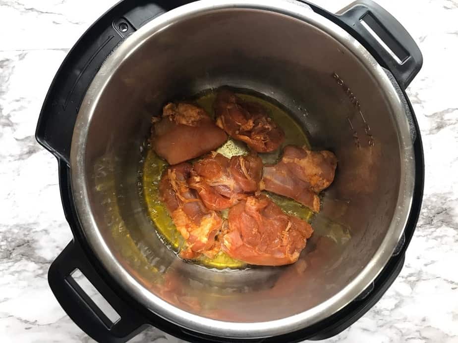 Braising chicken in instant pot