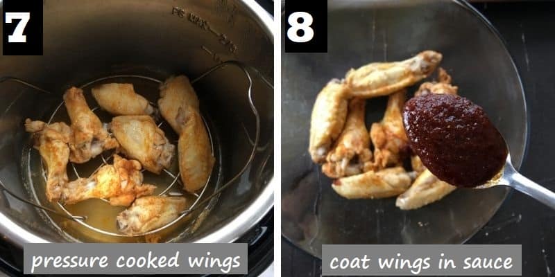 coat the pressure cooked wings in tandoori sauce