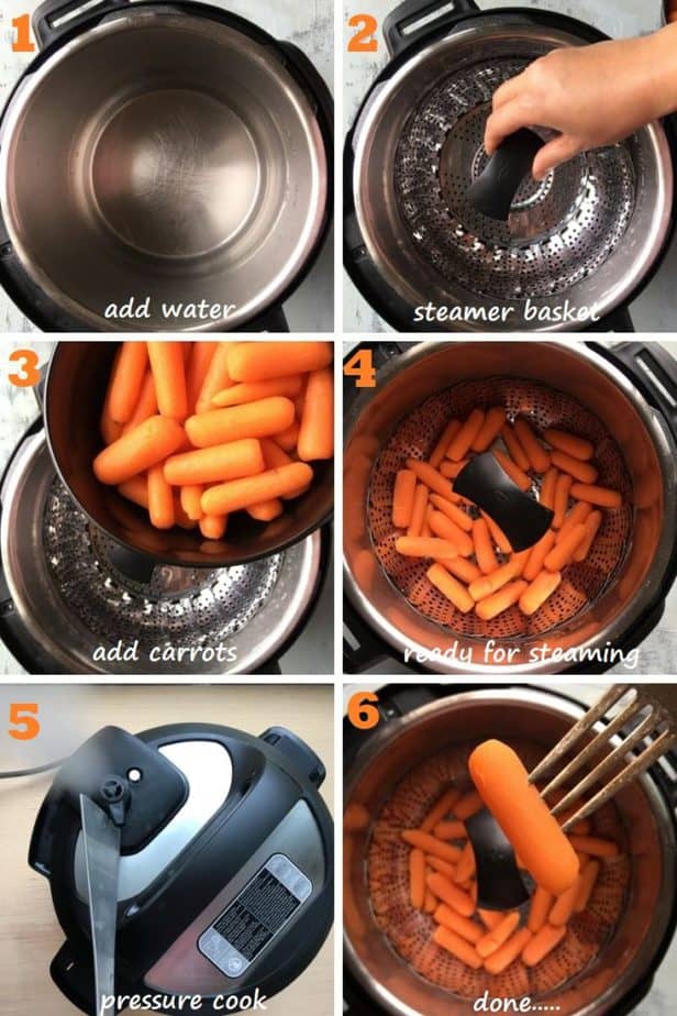 How to steam carrots in instant pot step by step pics