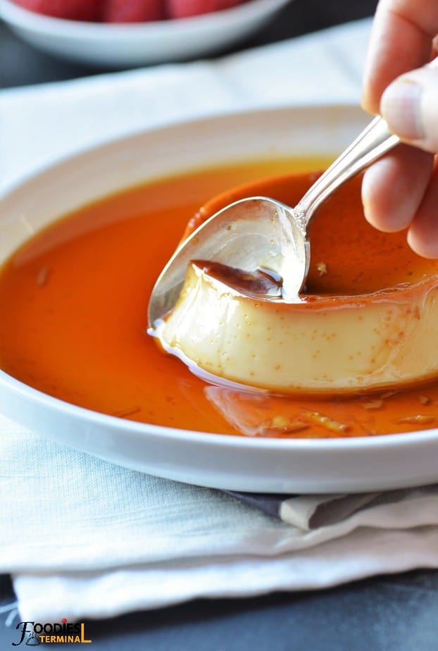 Instant Pot Caramel Custard Creme Caramel (Video) » Foodies Terminal
