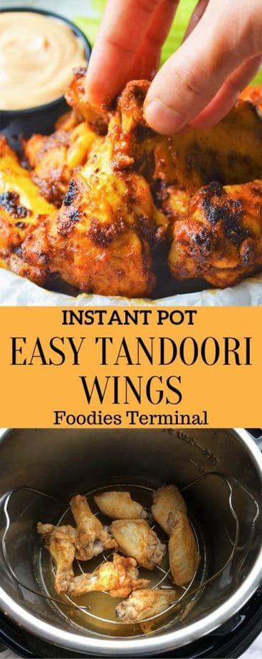 Instant Pot Chicken Wings with tandoori marinade