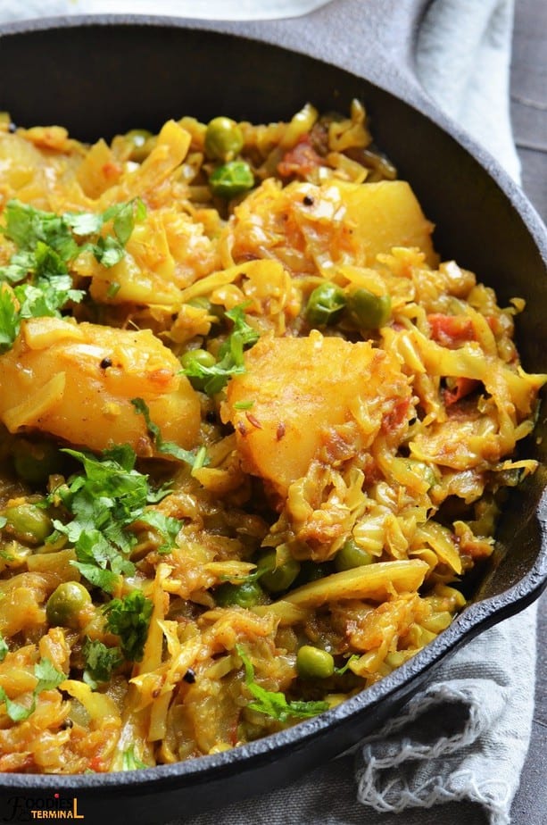 Cabbage Curry (Instany Pot) | Cabbage Potato Curry » Foodies Terminal