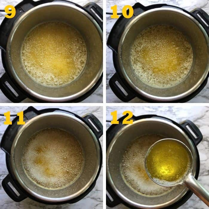 making clarified butter in instant pot step by step