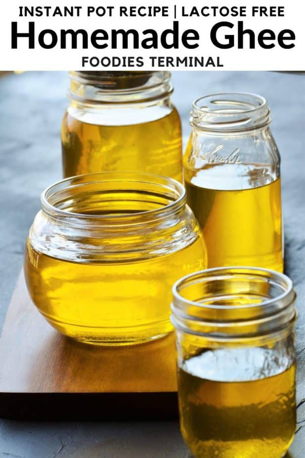 traditional Indian ghee in transparent glass jars
