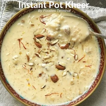 Instant Pot Rice Kheer with condensed milk