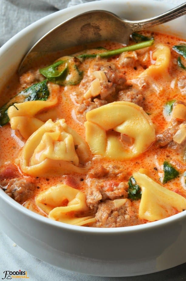 Instant Pot Tortellini Soup With Sausage (Creamy) » Foodies Terminal