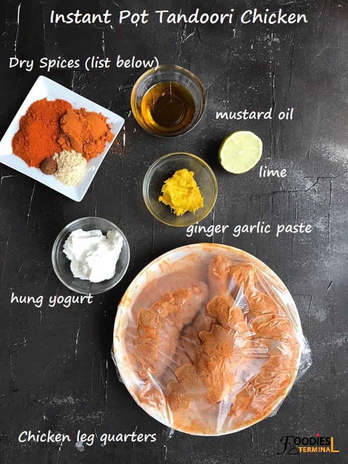 Recipe ingredients in bowls on a black surface