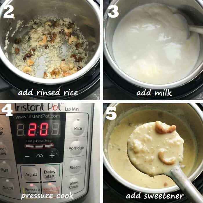 how to make kheer in instant pot step by step