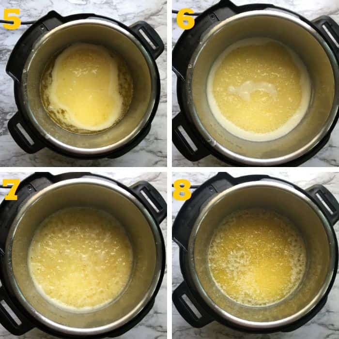 coking butter in instant pot step by step