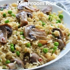 Mushroom Rice with peas