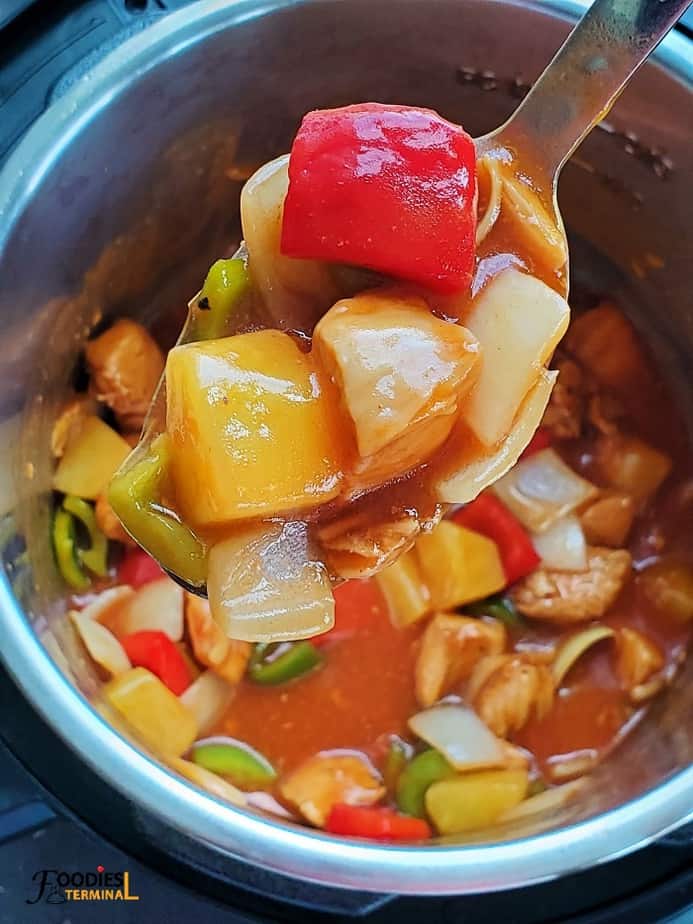Instant Pot Sweet and Sour Chicken (nonfried+VIDEO) » Foodies Terminal