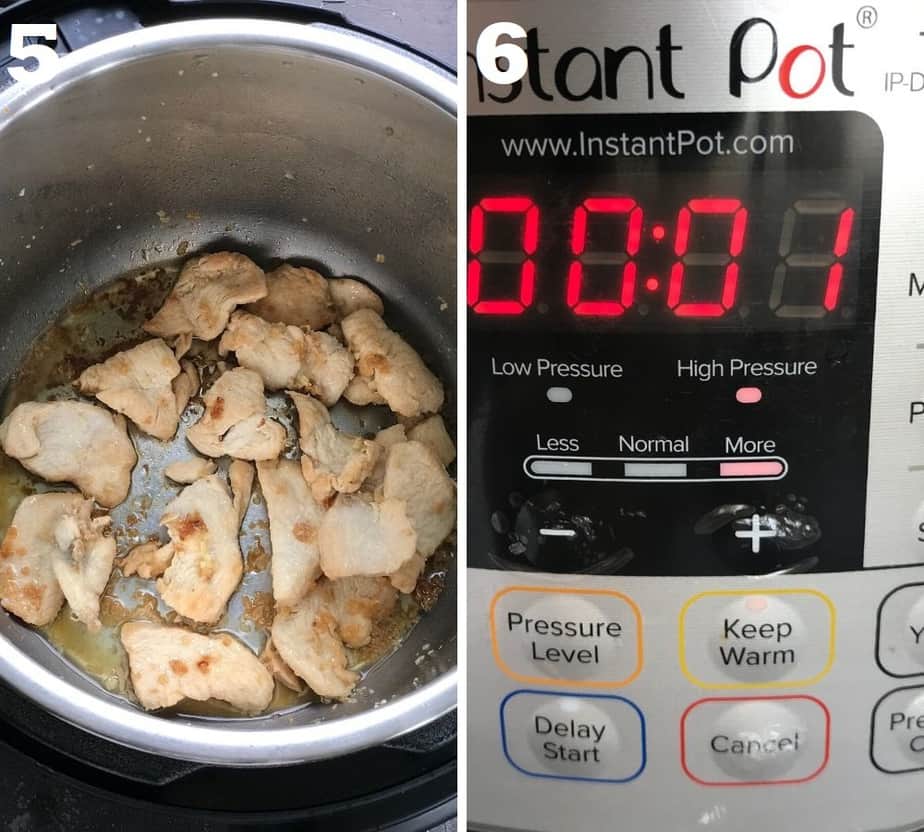 pressure cooking chicken in instant pot