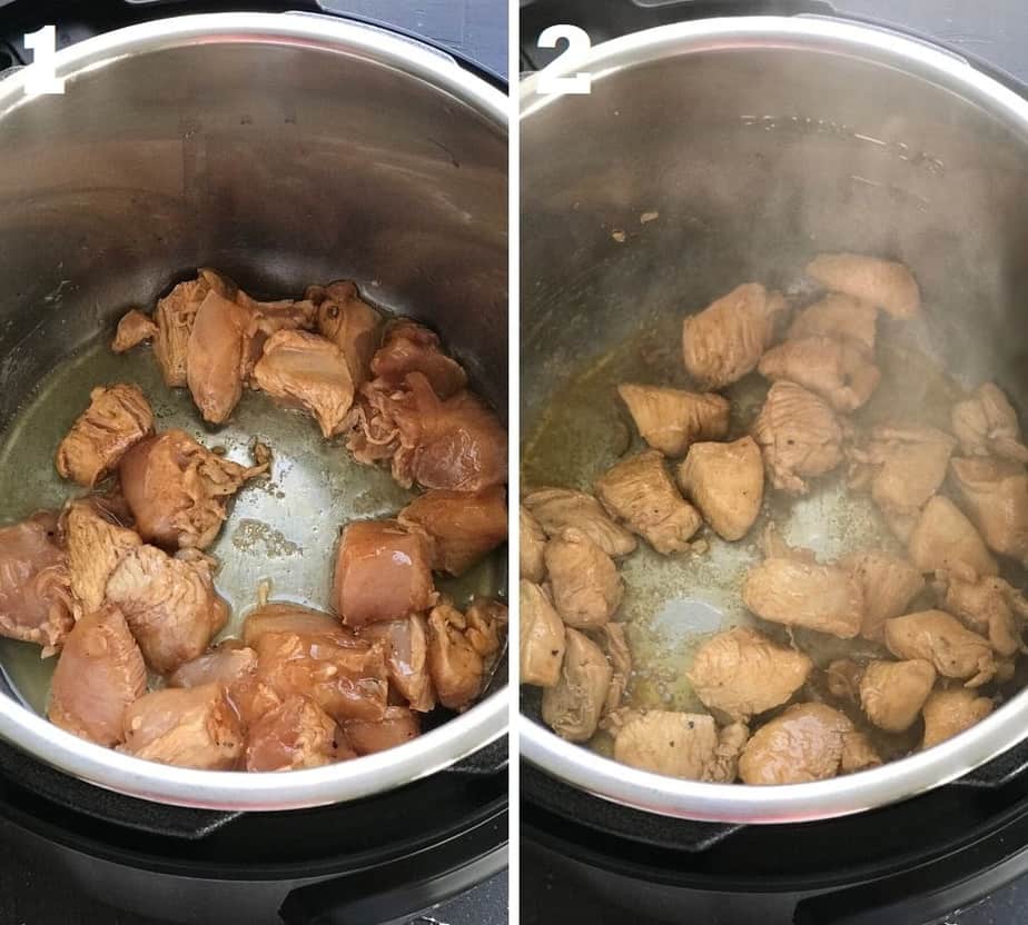 sauteing boneless chicken in the instant pot
