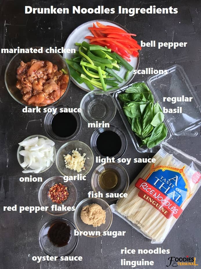 recipe ingredients on a black surface