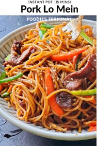 Instant Pot Pork Lo Mein (Video) | Foodies Terminal » Foodies Terminal