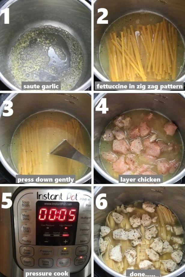 pressure cooking fettuccine & chicken in instant pot