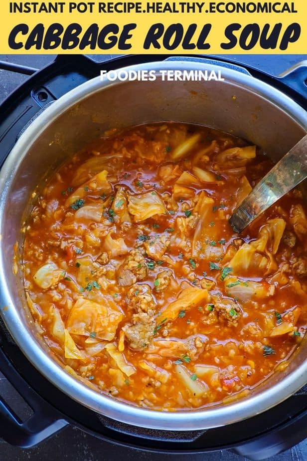 Unstuffed Cabbage Roll Soup Instant Pot Video Foodies Terminal