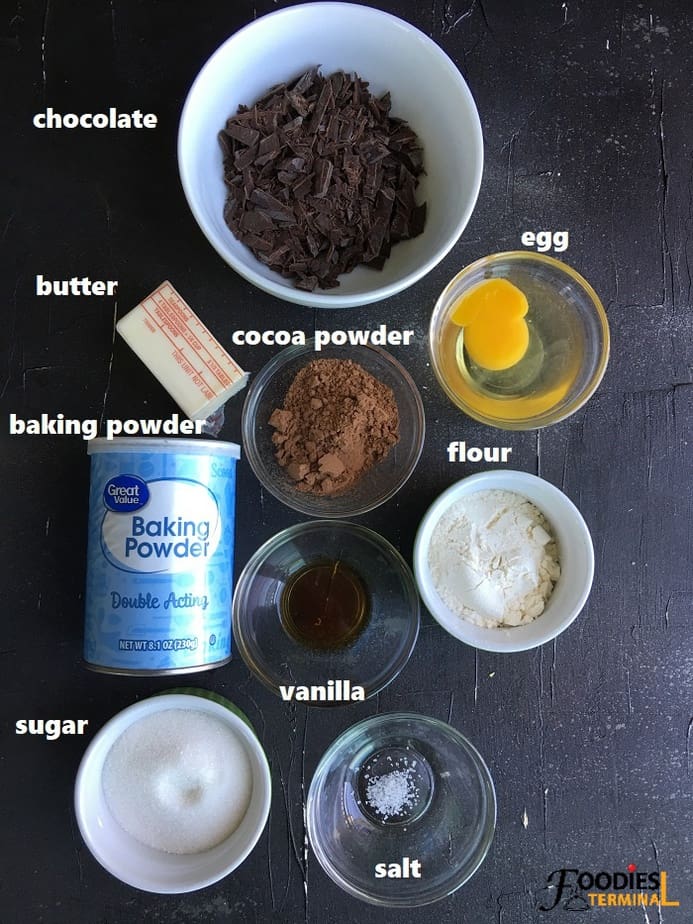 ingredients on black surface