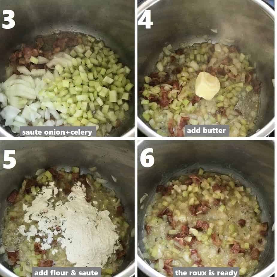 preparing a quick roux in instant pot