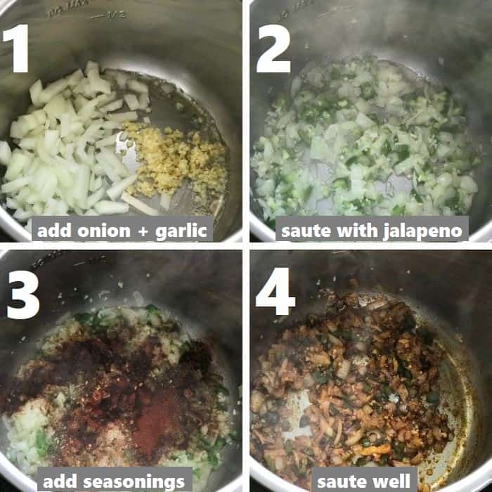 sautéing aromatics & seasonings in instant pot