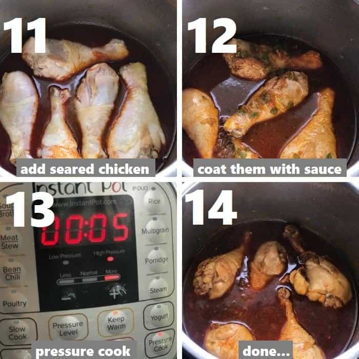pressure cooking chicken in instant pot