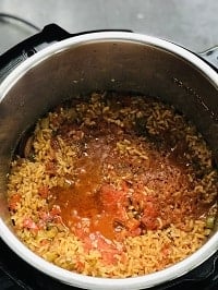 pressure cooked jambalaya in instant pot