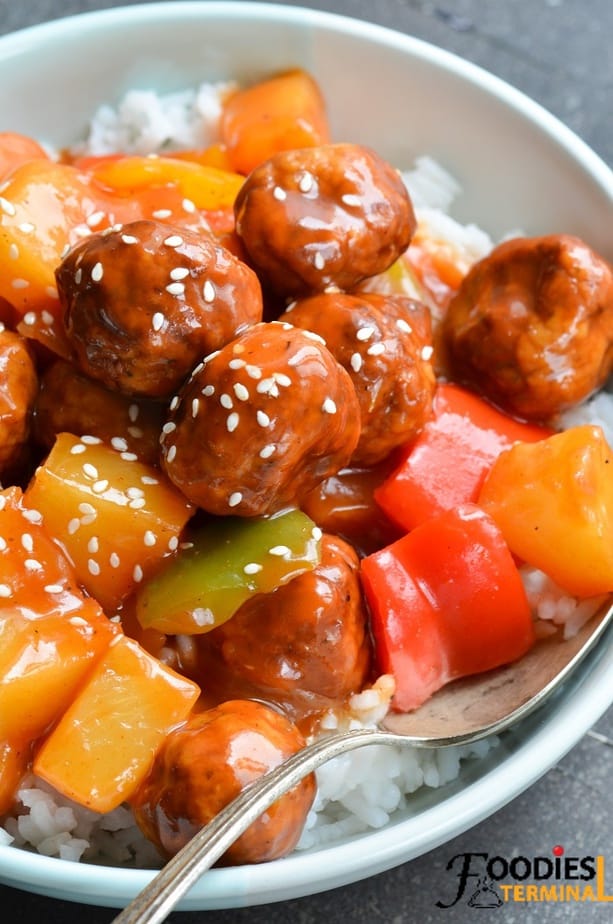 Instant Pot Sweet and Sour Meatballs (Video) » Foodies Terminal