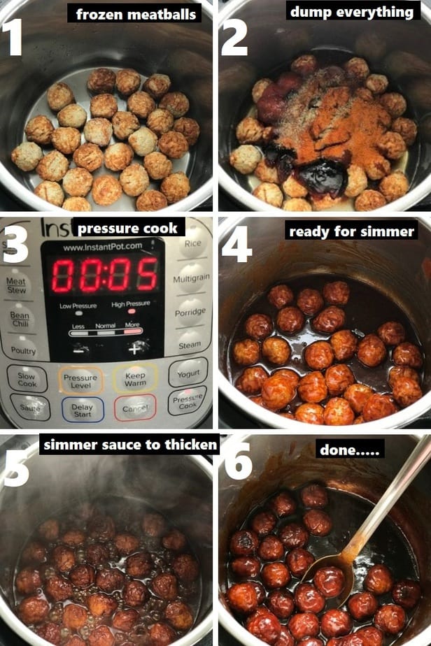 Instant Pot BBQ Meatballs » Foodies Terminal