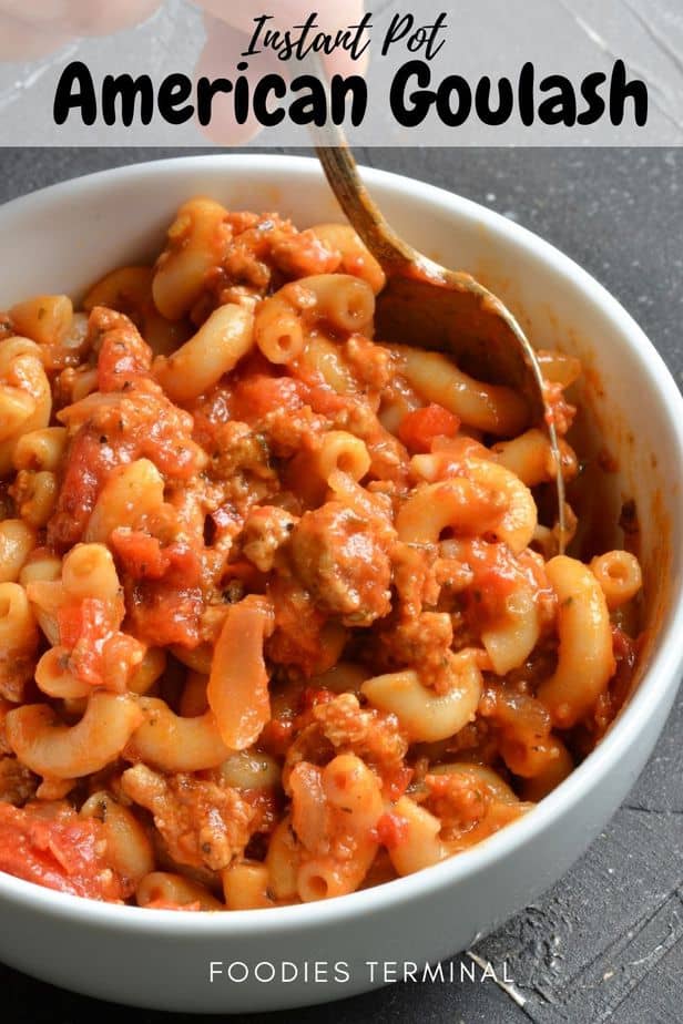 Instant Pot American Goulash » Foodies Terminal