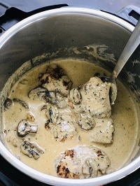 instant pot creamy chicken ready in pressure cooker