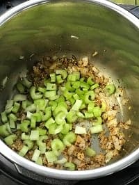 sauteing aromatics, celery & seasonings in instant pot