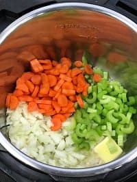 sauté aromatics & veggies in instant pot