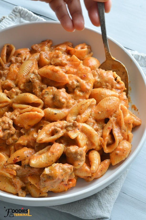 Instant Pot Ground Turkey Pasta » Foodies Terminal