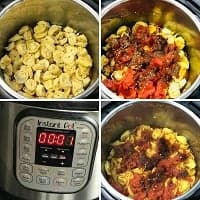 pressure cooking tortellini