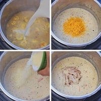 adding dairy & pre cooked chicken in soup