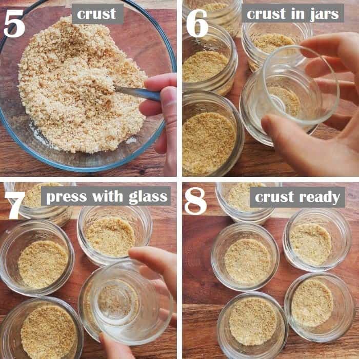 setting crust in mason jars