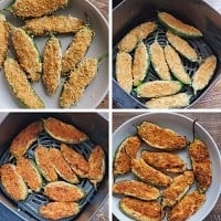 air frying and serving air fryer jalapeno poppers