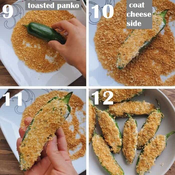 top jalapeno poppers with toasted panko breadcrumbs