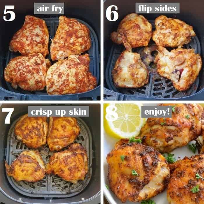 air frying chicken thighs