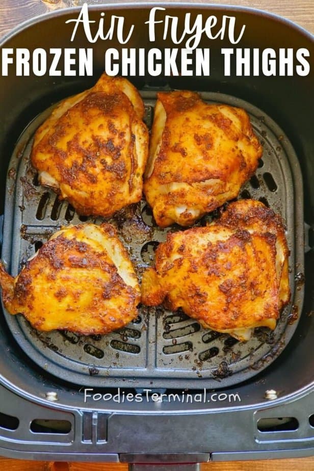 frozen chicken thighs in air fryer basket