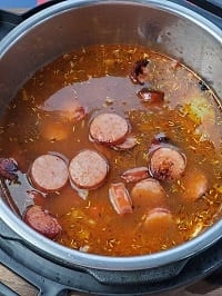 soup ingredients in instant pot