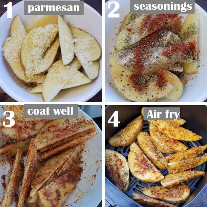 marinate potato wedges