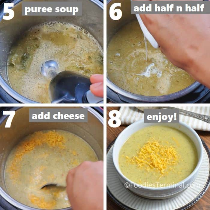 pureeing zucchini soup
