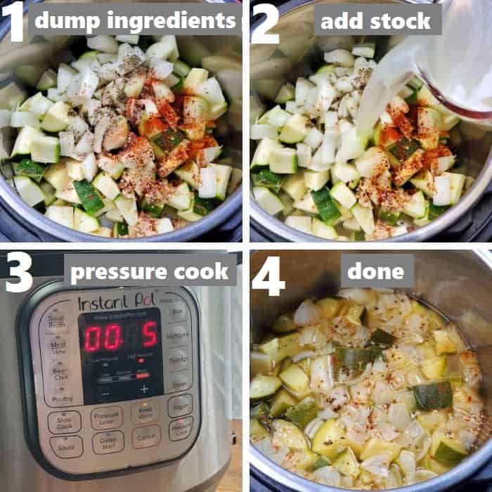 pressure cooking creamy zucchini soup