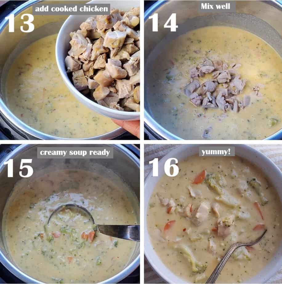 add cooked chicken