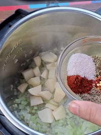 adding seasonings
