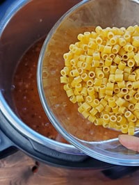 adding ditalini pasta