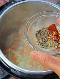 adding seasonings
