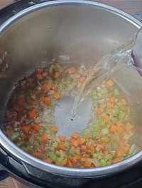 pouring water in instant pot